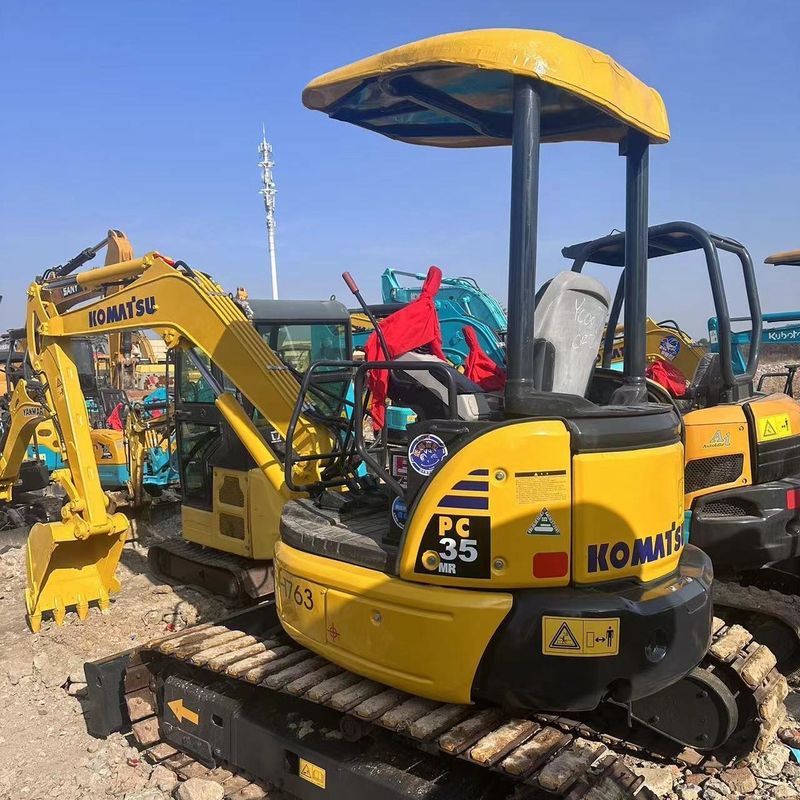Χρησιμοποιούμενος εξορυκτής Komatsu PC35 Δεύτερο χέρι 3,5 τόνων Μικρός τύπος Mini Crawler Digger