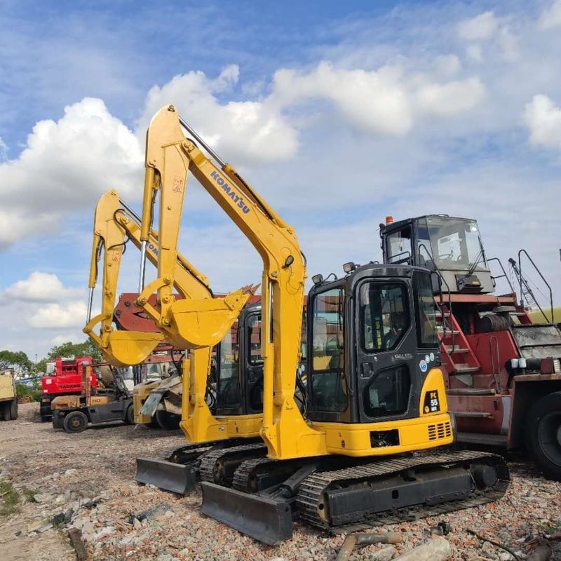 Χρησιμοποιούμενος εξορυκτής Komatsu PC55 μεταχειρισμένος εξορυκτής μικρής χωρητικότητας 5,5 τόνων
