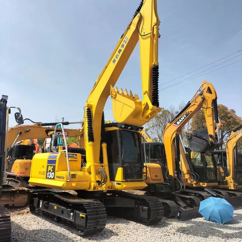 Χρησιμοποιούμενος εξορυκτής Komatsu PC130 μεταχειρισμένος εξορυκτής μικρού τύπου 13 τόνων