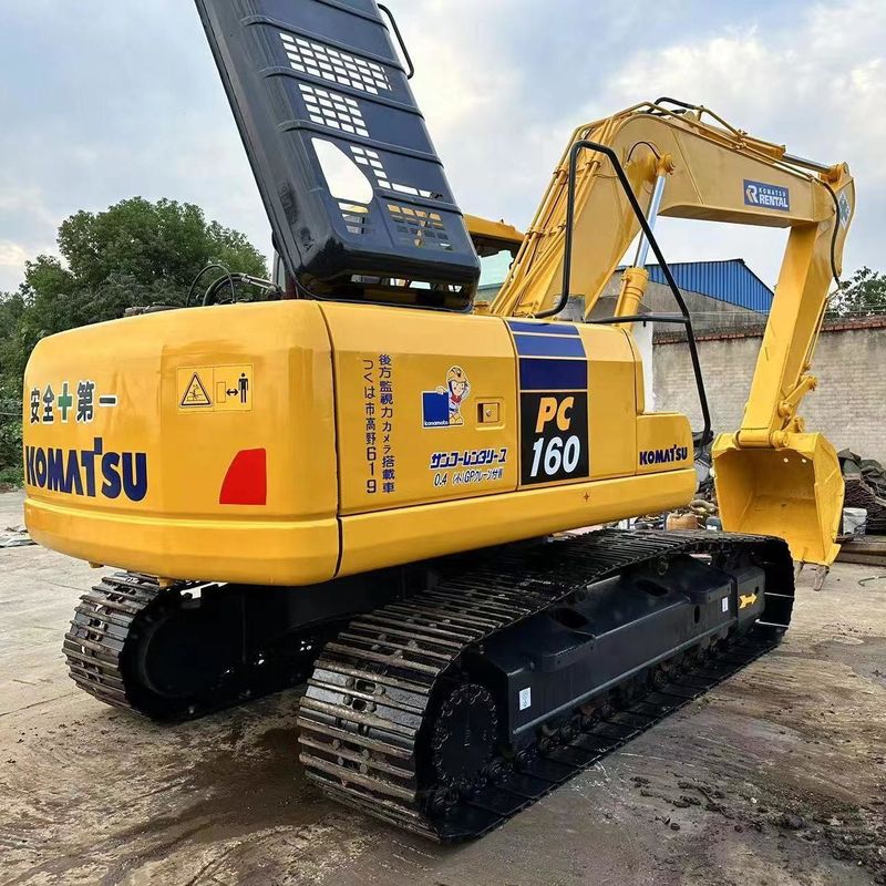 Χρησιμοποιούμενος εξορυκτής Komatsu PC160 μεταχειρισμένος εξορυκτής μικρού τύπου 16ton