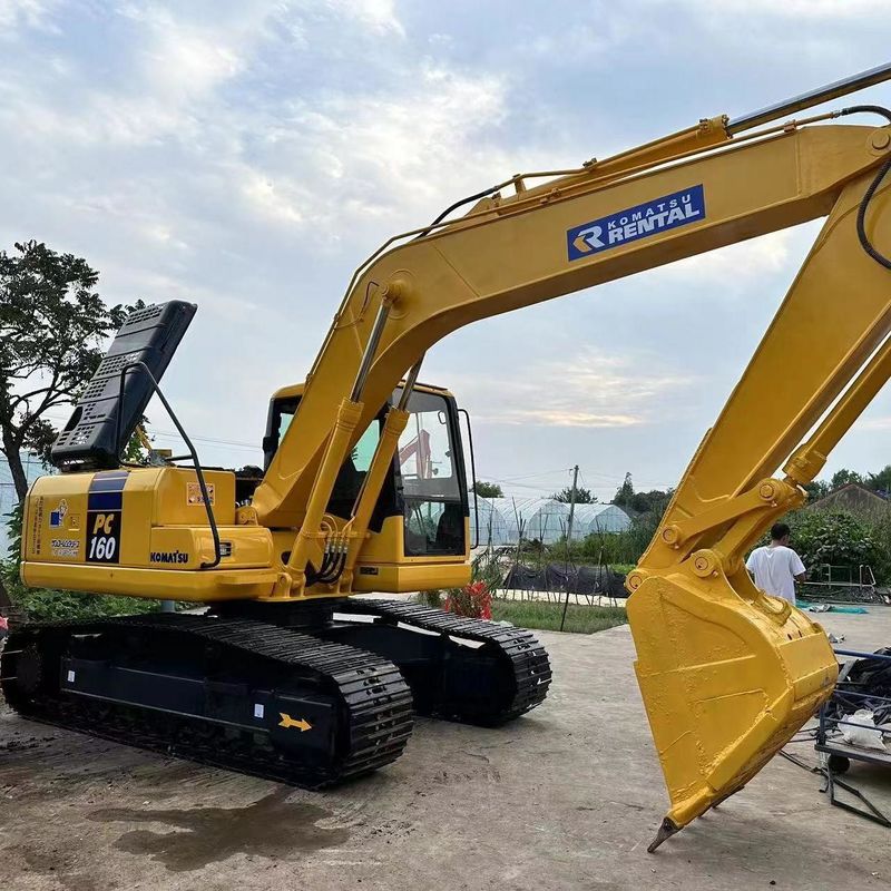Χρησιμοποιούμενος εξορυκτής Komatsu PC160 μεταχειρισμένος εξορυκτής μικρού τύπου 16ton