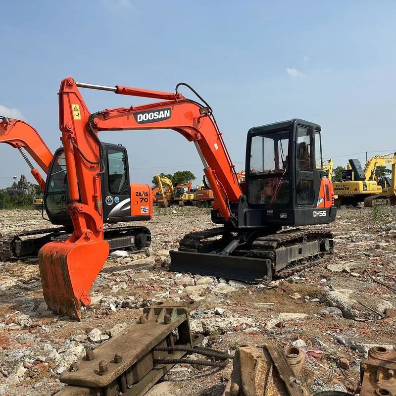 Χρησιμοποιούμενος Doosan Digger DH55 μεταχειρισμένος 5.5ton μικρού τύπου Mini Crawler Excavator