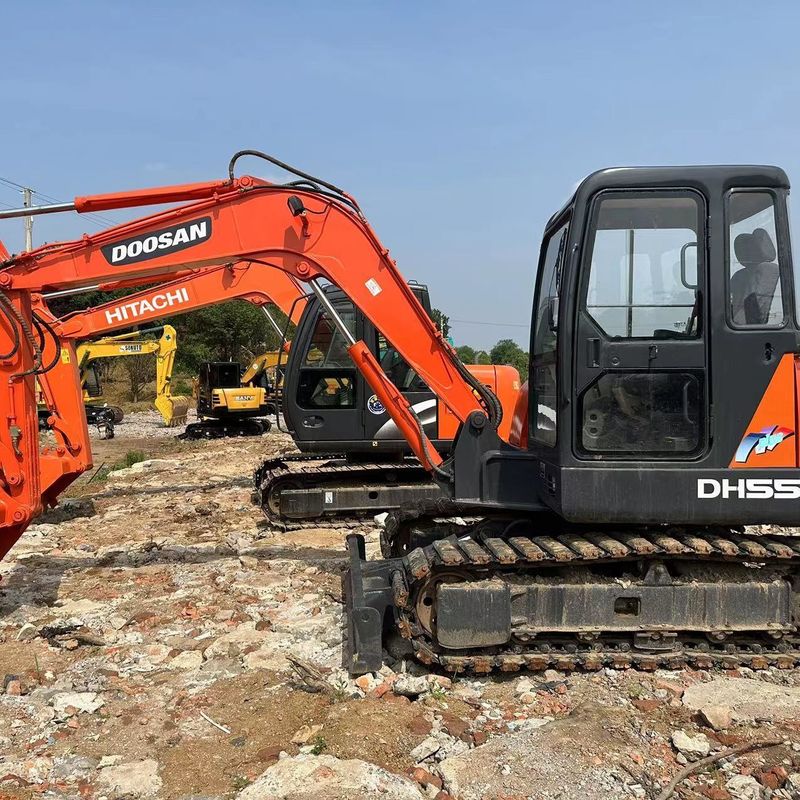 Χρησιμοποιούμενος Doosan Digger DH55 μεταχειρισμένος 5.5ton μικρού τύπου Mini Crawler Excavator