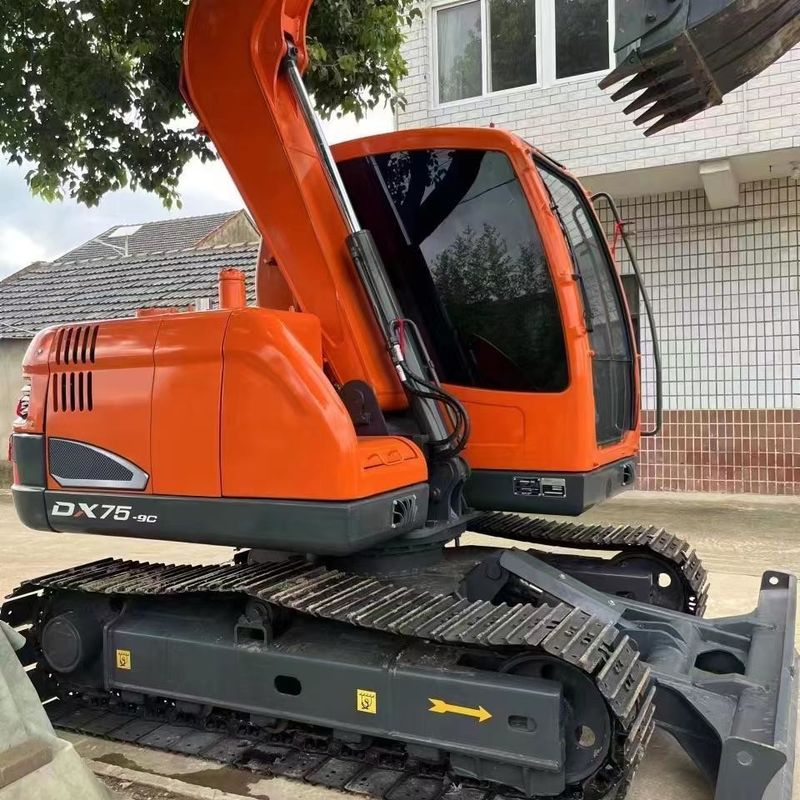 Χρησιμοποιούμενος εξορυκτής Doosan DX75 μεταχειρισμένος εξορυκτής μικρής χωρητικότητας 7,5 τόνων
