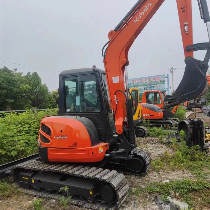 Χρησιμοποιούμενος εξορυκτής Kubota KX155 μεταχειρισμένος εξορυκτής μικρού τύπου μικρού τύπου 5,5 τόνων