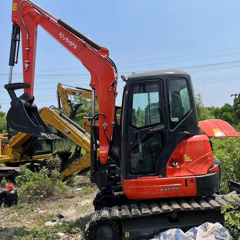 Χρησιμοποιούμενος εξορυκτής Kubota KX155 μεταχειρισμένος εξορυκτής μικρού τύπου μικρού τύπου 5,5 τόνων