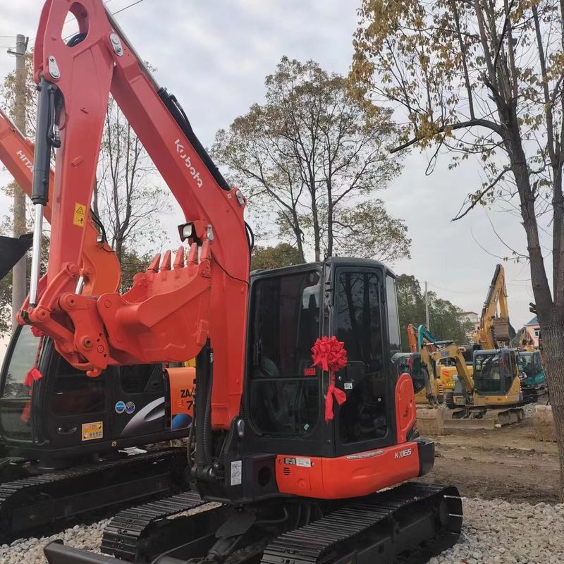 Χρησιμοποιούμενος εξορυκτής Kubota KX165 μεταχειρισμένος εξορυκτής μικρού τύπου μικρού τύπου 6,5 τόνων