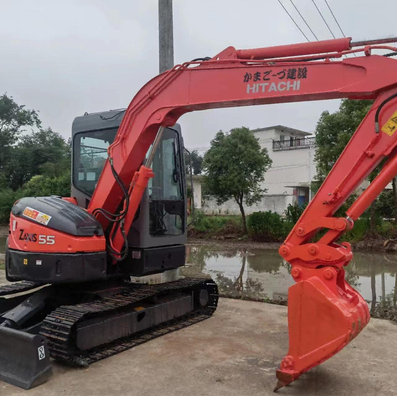 5 τόνων Μίνι ντίζελ Used Excavator Hitachi ZX55 Pre Owned Crawler 38.23HP manual