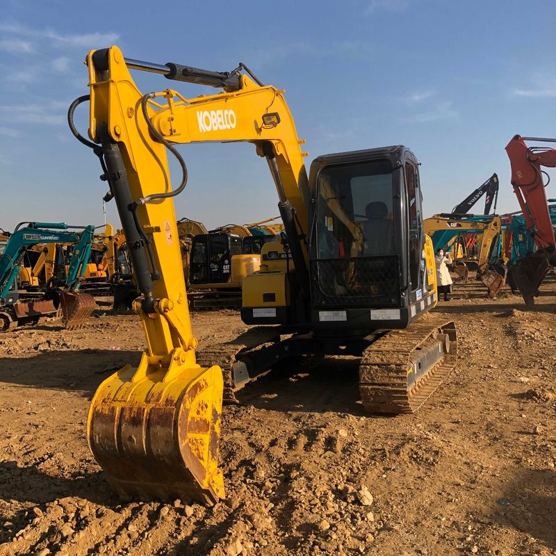 Χρησιμοποιούμενος εκσκαφέας Kobelco Digger SK75 μεταχειρισμένος Mini Excavator για μικρομεσαία εργασίες