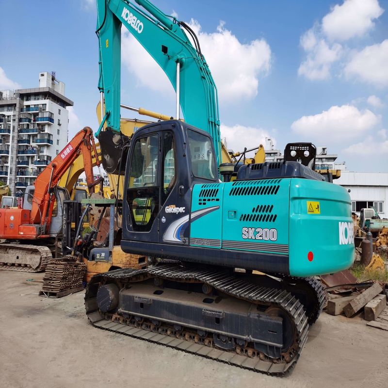 Χρησιμοποιούμενος Kobelco Digger SK200-8 μεταχειρισμένος εκσκαφέας μεσαίου τύπου 20 τόνων