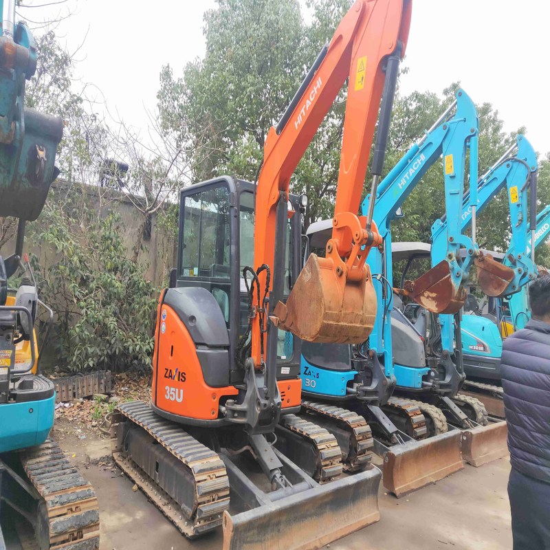 Μεταχειρισμένος Εκσκαφέας Γνήσιος Hitachi ZX35 μεταχειρισμένο Υδραυλικό 3,5ton Mini Digger 22,3kw