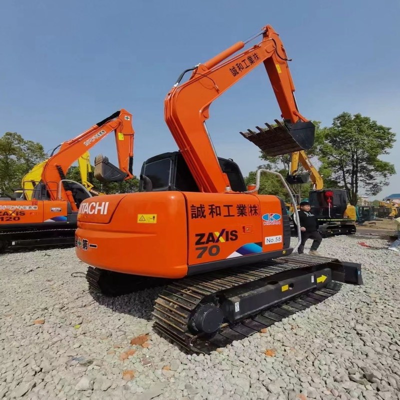 Χρησιμοποιούμενος Mini Excavator Hitachi ZX70 Χρησιμοποιούμενος 7t Original Crawler Tracked Digger 39kw