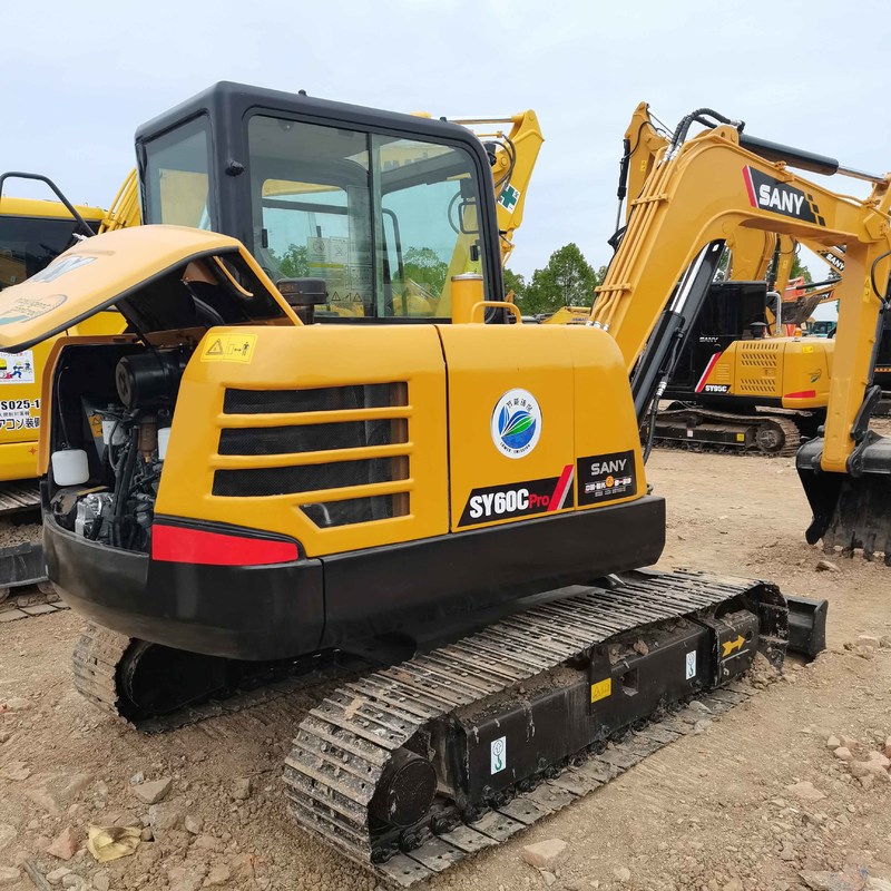 Χρησιμοποιούμενος εκσκαφέας SANY Digger SY60 μεταχειρισμένος εκσκαφέας μικρού τύπου μικρού τύπου 36kw