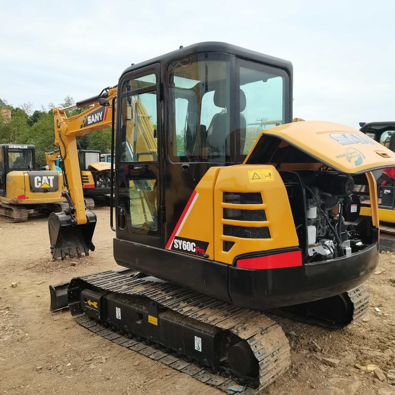 Χρησιμοποιούμενος εκσκαφέας SANY Digger SY60 μεταχειρισμένος εκσκαφέας μικρού τύπου μικρού τύπου 36kw