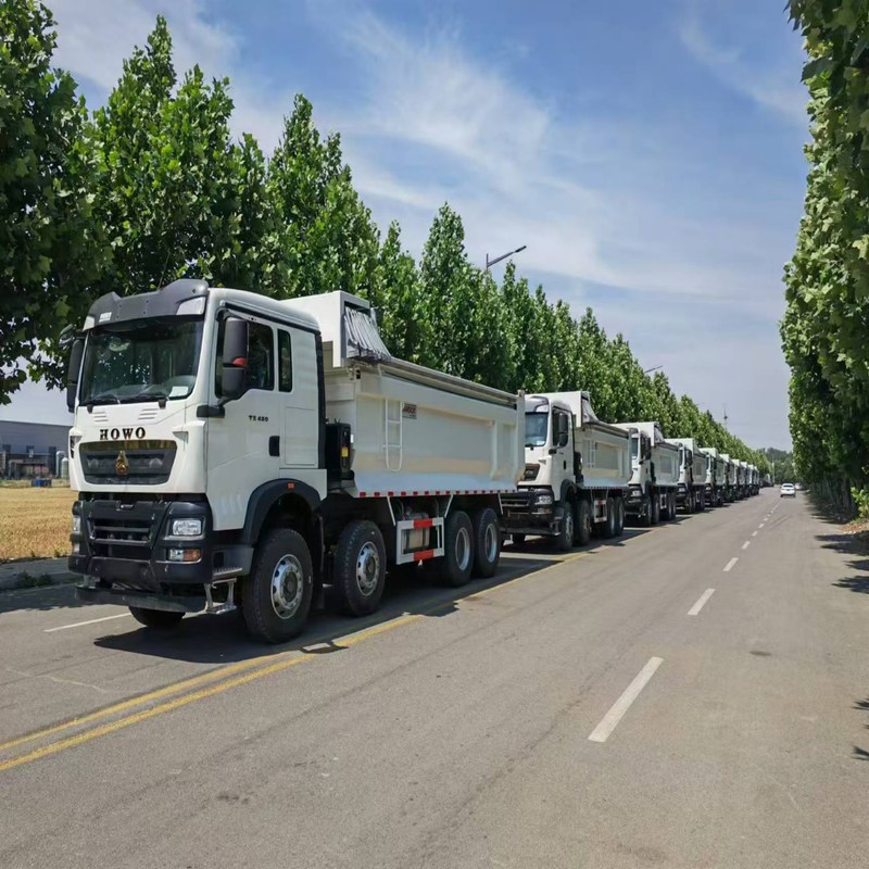 Χρησιμοποιημένο φορτηγό Howo TX Sinotruk Howo 8x4 Tipper 12 Wheeler χειροκίνητο ντίζελ