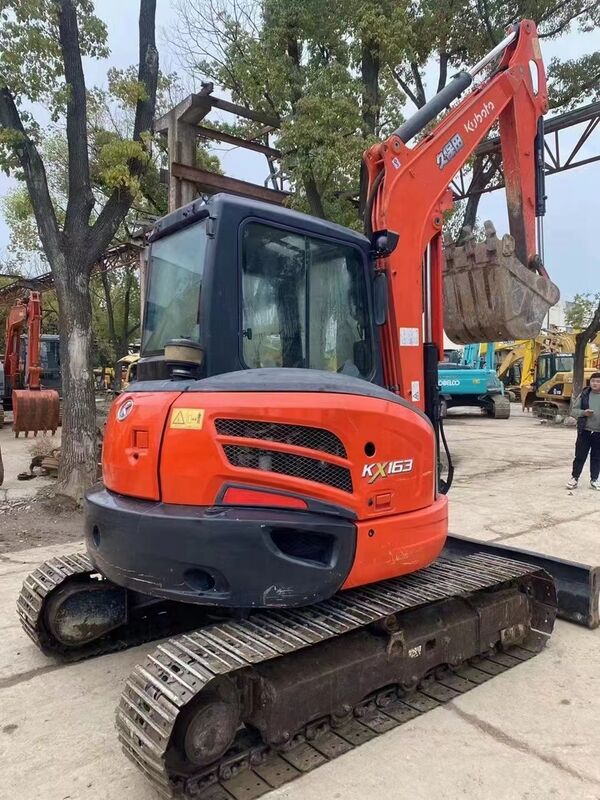 Χρησιμοποιούμενο Kubota Digger KX163 μεταχειρισμένο 5.5ton μικρού τύπου Mini Crawler Excavator 35.5kw