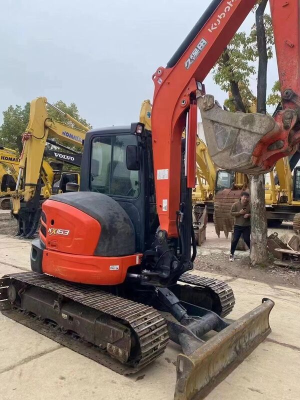 Χρησιμοποιούμενο Kubota Digger KX163 μεταχειρισμένο 5.5ton μικρού τύπου Mini Crawler Excavator 35.5kw