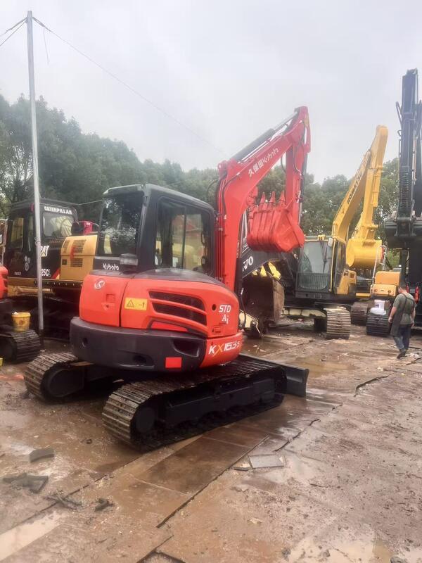 Χρησιμοποιούμενο Kubota Digger KX163 5,5 τόνων Μικρός τύπος Mini Crawler Excavator 35.5kw με 0.19m3 κουβά