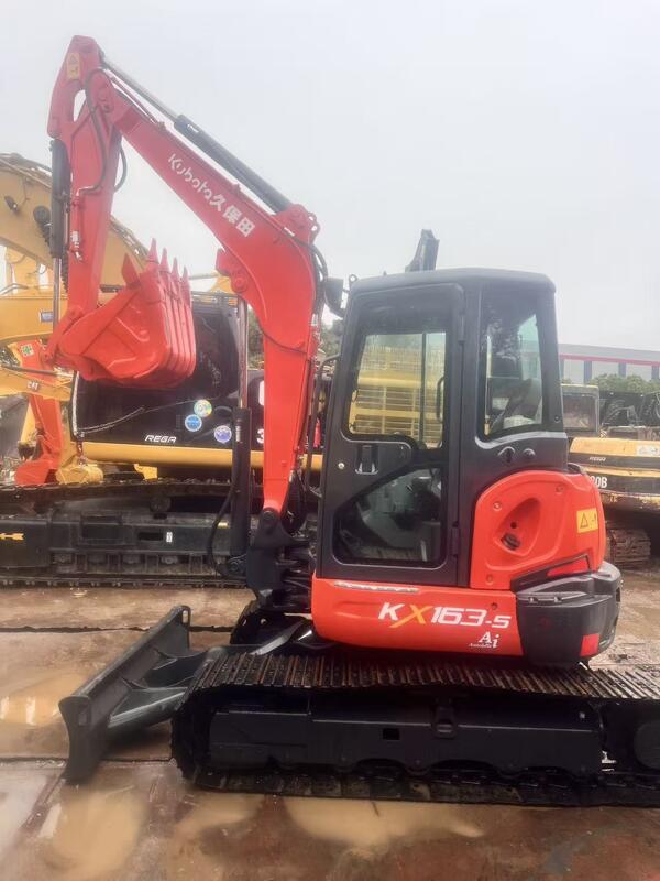 Χρησιμοποιούμενο Kubota Digger KX163 5,5 τόνων Μικρός τύπος Mini Crawler Excavator 35.5kw με 0.19m3 κουβά